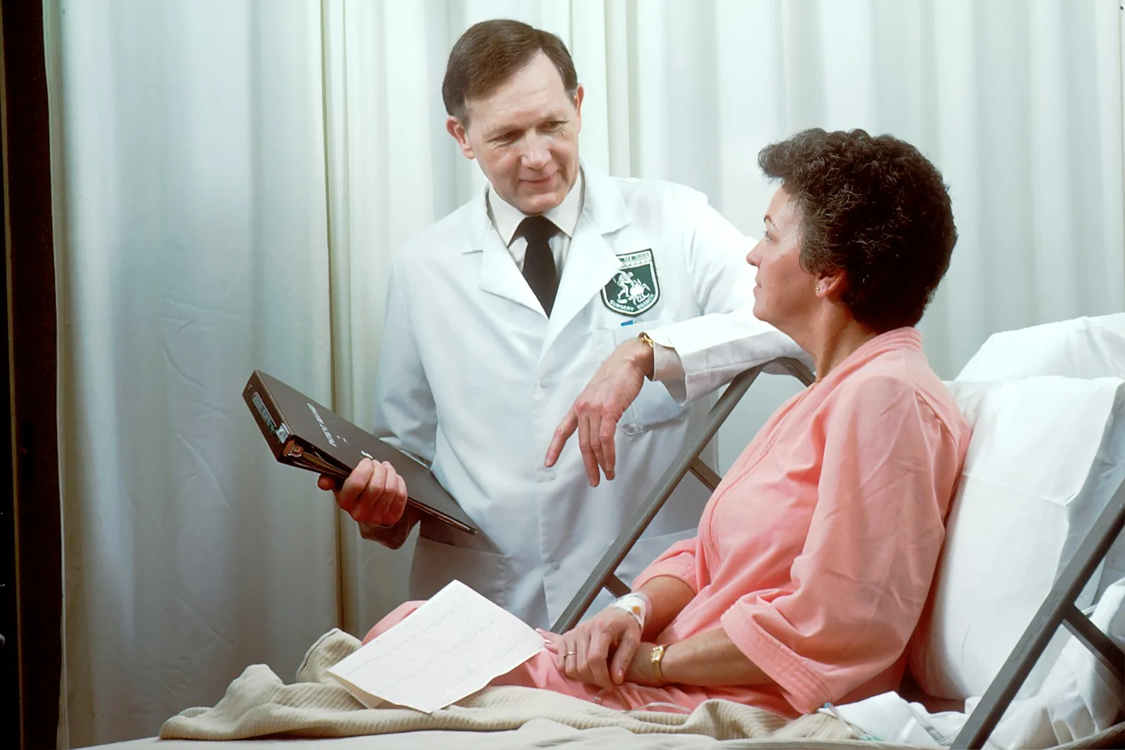 Pediatrician examining a child